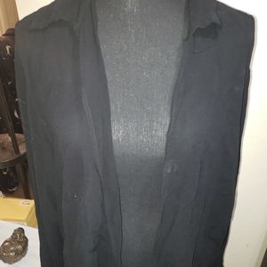 Chicos sz. 3 (xlarge) black sheer cardigan